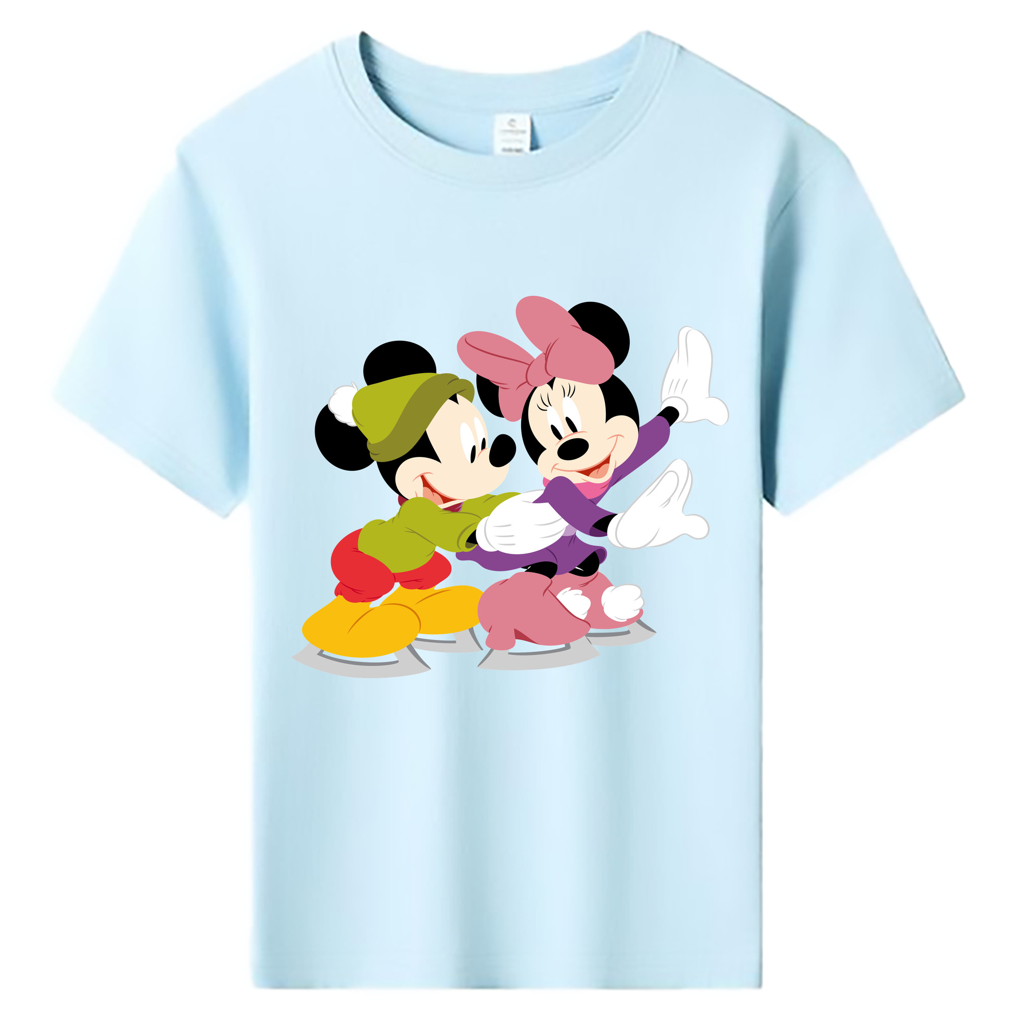 （画像用） ミッキーマウス Mickey Mouse 綿100％キッズTシャツ（フロントプリント）